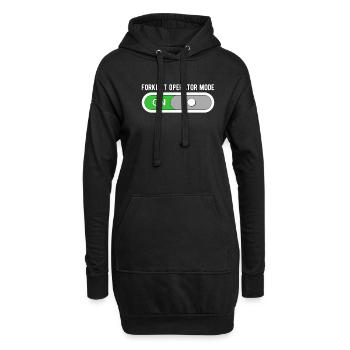 Staplerfahrer Gabelstapler Modus An - Hoodie-Kleid - Schwarz - Vorne
