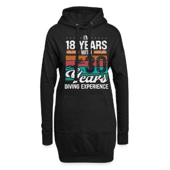 48 Birthday Idea Scuba Diving 48 Year Old Diver - Hoodie-Kleid - Schwarz - Vorne