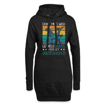 Gruncle Saurus Jurasskicked Oncle Grand-Oncle - Sweat-shirt à capuche long Femme - noir - Devant