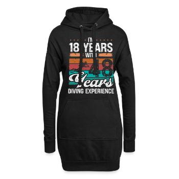 66 Birthday Idea Scuba Diving 66 Year Old Diver - Hoodie-Kleid - Schwarz - Vorne