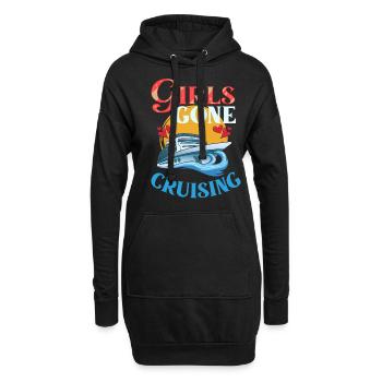 Kreuzfahrtschiff Reise Kreuzfahrt Kreuzfahrtreise - Hoodie-Kleid - Schwarz - Vorne