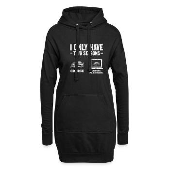 Bateau de croisière Cadeau de bateau de vacances - Sweat-shirt à capuche long Femme - noir - Devant