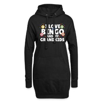 I Love Bingo And My Grandkids Lustiges Bingo - Hoodie-Kleid - Schwarz - Vorne