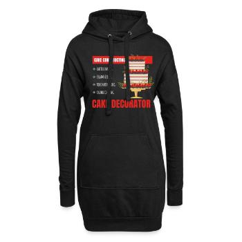 Cake Constructing Backen Kuchen Cupcake - Hoodie-Kleid - Schwarz - Vorne