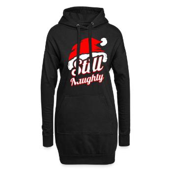 Chapeau de Noël toujours coquin Noël en juillet - Sweat-shirt à capuche long Femme - noir - Devant