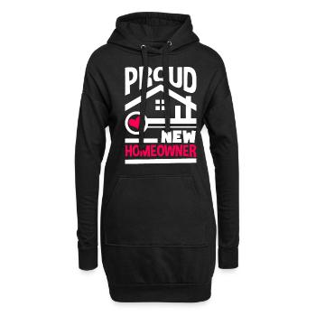 Cadeau d’achat de maison de propriétaire - Sweat-shirt à capuche long Femme - noir - Devant