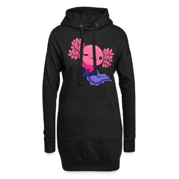 Omnisexual Pride Kawaii Axolotl Omnisexual Fl - Sweat-shirt à capuche long Femme - noir - Devant