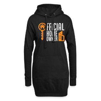 Cadeau d’achat de maison de propriétaire - Sweat-shirt à capuche long Femme - noir - Devant