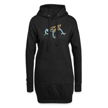 Pfeilgiftfrosch I Kröte Frosch Motiv für Amphibien - Hoodie-Kleid - Schwarz - Vorne