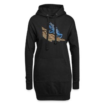 Pfeilgiftfrosch I Kröte Frosch Motiv für Amphibien - Hoodie-Kleid - Schwarz - Vorne