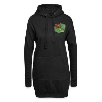 Pfeilgiftfrosch I Kröte Frosch Motiv für Amphibien - Hoodie-Kleid - Schwarz - Vorne