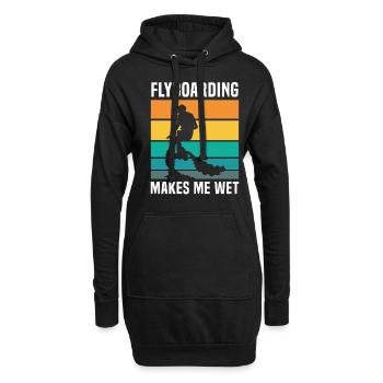 Flyboarding Makes Me Wet Hydrojet Wasser Board - Hoodie-Kleid - Schwarz - Vorne