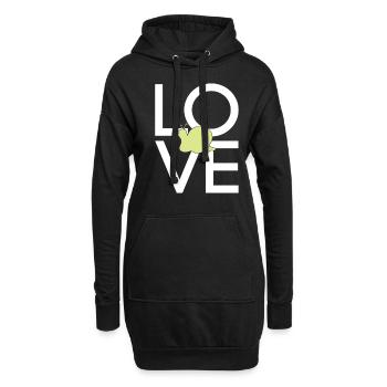 Snail - Hoodie Dress - black - Front
