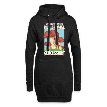 Pilzsammler Pilz Sucher - Hoodie-Kleid - Schwarz - Vorne