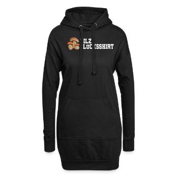 Pilz Glücksbringer Pilzsammler Pilz Sucher - Hoodie-Kleid - Schwarz - Vorne