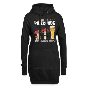 Pilzsammler Pilz Sucher - Hoodie-Kleid - Schwarz - Vorne