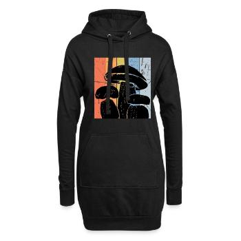 Cueilleur de champignons vintage Mushroom Finder - Sweat-shirt à capuche long Femme - noir - Devant