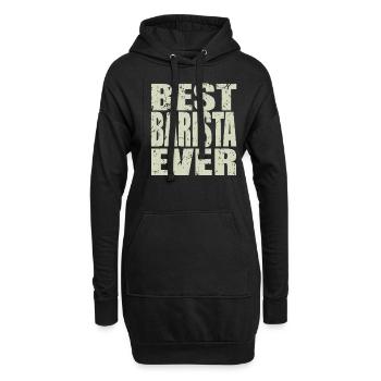 Meilleur barista jamais Barista Cadeau - Sweat-shirt à capuche long Femme - noir - Devant