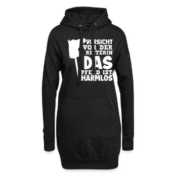 Reiterin Hobby Horse Hobby Horsing Pferd - Hoodie-Kleid - Schwarz - Vorne