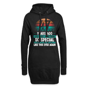 47 Anniversaire Dieu a fait quelque chose de spécial 47 ans - Sweat-shirt à capuche long Femme - noir - Devant