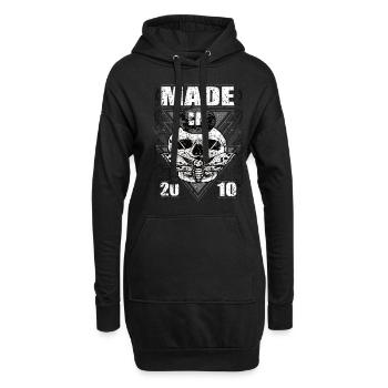 Fabriqué en 2010 Vintage Retro Limited Edition - Sweat-shirt à capuche long Femme - noir - Devant