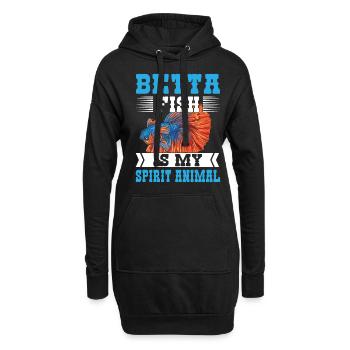 Betta Fish Is My Spirit Animal Siamesischer Kampff - Hoodie-Kleid - Schwarz - Vorne