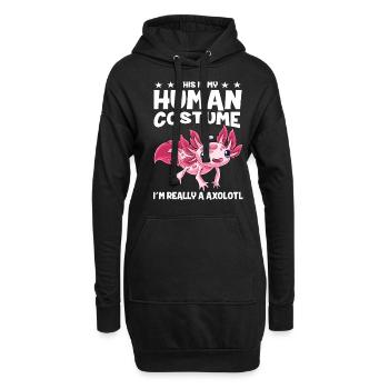 This Is My Human Costume I'm Really A Axolotl Kost - Hoodie-Kleid - Schwarz - Vorne