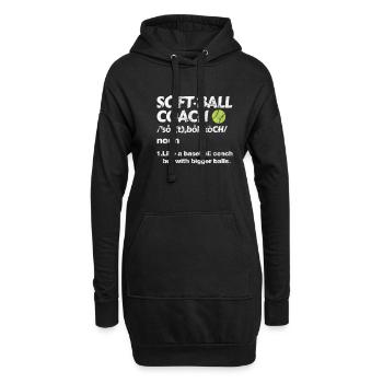 Entraîneur de softball - Sweat-shirt à capuche long Femme - noir - Devant