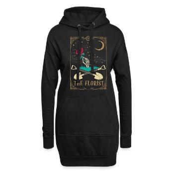 Rose Tarot Card Occult Club Gothic Florist - Hoodie-Kleid - Schwarz - Vorne