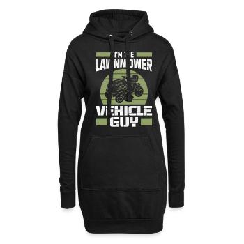 Tondeuse à gazon Tracteur Hommes Rétro Jardinage - Sweat-shirt à capuche long Femme - noir - Devant