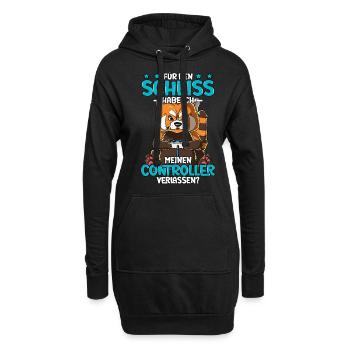 Zocken Gaming - Hoodie-Kleid - Schwarz - Vorne