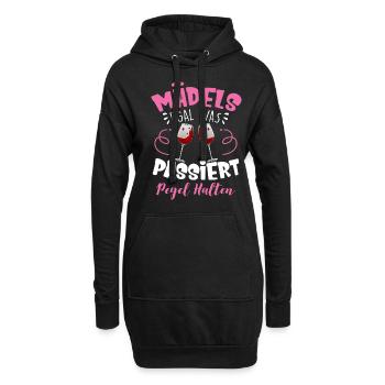 Mädels Egal Was Passiert Pegel Halten - Hoodie-Kleid - Schwarz - Vorne
