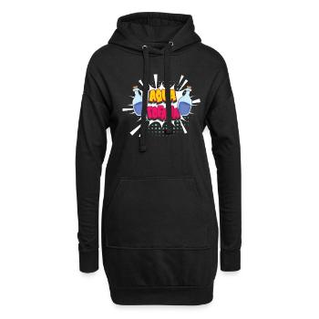 Aqua Tofana Vintage Giftflasche Totenkopf Pop Art - Hoodie-Kleid - Schwarz - Vorne