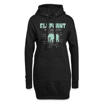 elephant whisperer - Hoodie-Kleid - Schwarz - Vorne