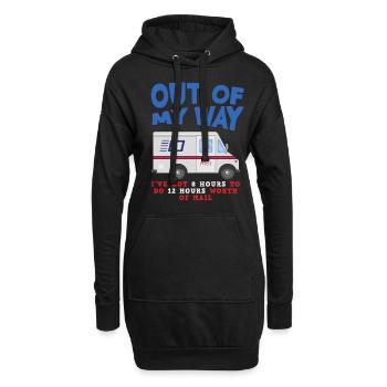 Postbeamte Briefzusteller Paketzusteller - Hoodie-Kleid - Schwarz - Vorne