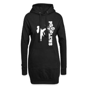 Problem Karate Kampfsportarten Kämpfen - Hoodie-Kleid - Schwarz - Vorne