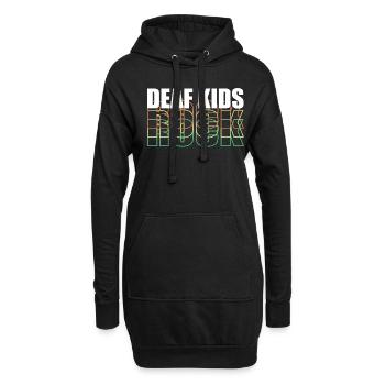 Sourd Kid Rock Shirt Cadeau Sourd Sourd Sourd - Sweat-shirt à capuche long Femme - noir - Devant