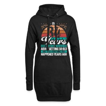34 Years Old Sarcasm Humor Old Funny 34 Birthday - Hoodie-Kleid - Schwarz - Vorne