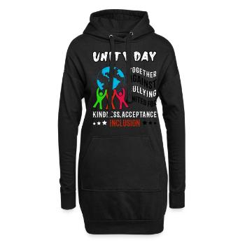 Against Bullying Kindness Awareness Unity Day - Hoodie-Kleid - Schwarz - Vorne