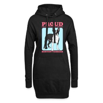 Boston Terrier Mom Hunde Hundebesitzer Geschenk - Hoodie-Kleid - Schwarz - Vorne