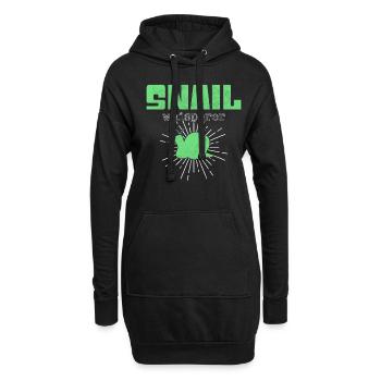Chuchoteur d’escargot - Sweat-shirt à capuche long Femme - noir - Devant