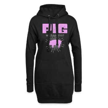 Pig Whisperer - Hoodie Dress - black - Front