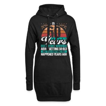 60 Years Old Sarcasm Humor Old Funny 60 Birthday - Hoodie-Kleid - Schwarz - Vorne
