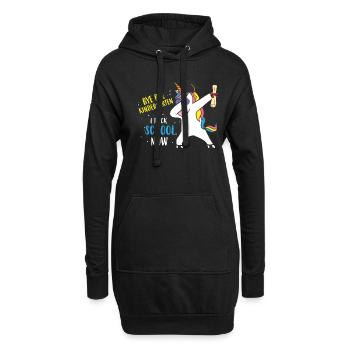 Bye Bye Kindergarten I Rock School Now Unicorn - Sweat-shirt à capuche long Femme - noir - Devant