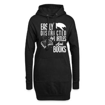 Tortues Livres Tortue - Sweat-shirt à capuche long Femme - noir - Devant
