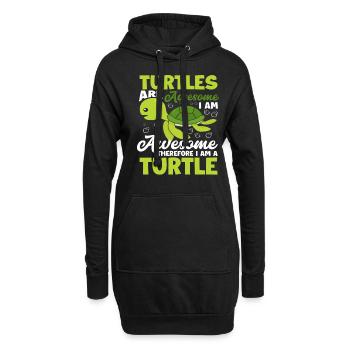 Schildkröte Lustiger Schildkröten Spruch - Hoodie-Kleid - Schwarz - Vorne