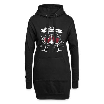 Weinzigartig - Hoodie-Kleid - Schwarz - Vorne