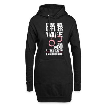 Gardiens de prison Agents pénitentiaires - Sweat-shirt à capuche long Femme - noir - Devant