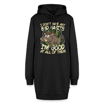 I Don't Have Any Bad Habits I'm Good At All Of - Hoodie-Kleid - Schwarz - Vorne