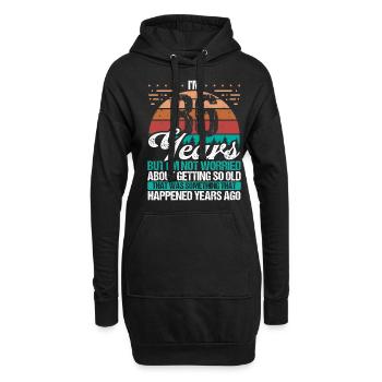 86 ans Sarcasme Humour Vieux Drôle 86 Anniversaire - Sweat-shirt à capuche long Femme - noir - Devant
